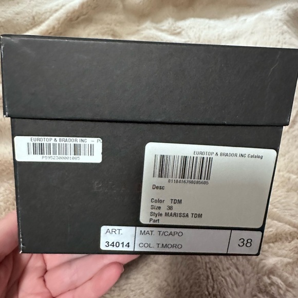 Eurotop & Brador Black Marissa Studded Sandal 38 NIB - Picture 5 of 6